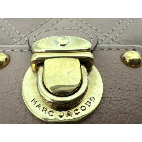 Marc Jacobs Shoulder Bag Blush Pink Diamond Quilted Leather Chainlink - Italy - Picture 9 of 16